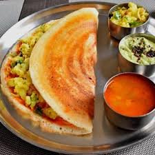 Millet potato masala dosa