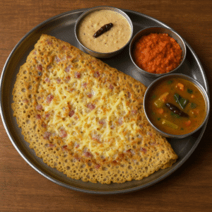 Onion Cheese Millet Dosa